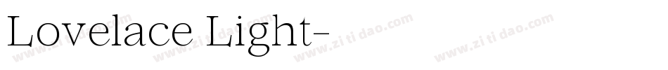 Lovelace Light字体转换